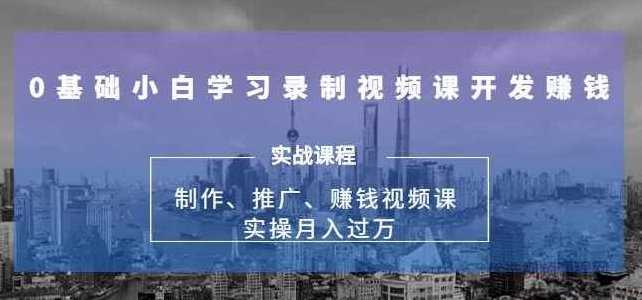 实操月入过万的网课制作、推广、赚钱，0基础学习录制视频课赚钱,课程,视频,第1张