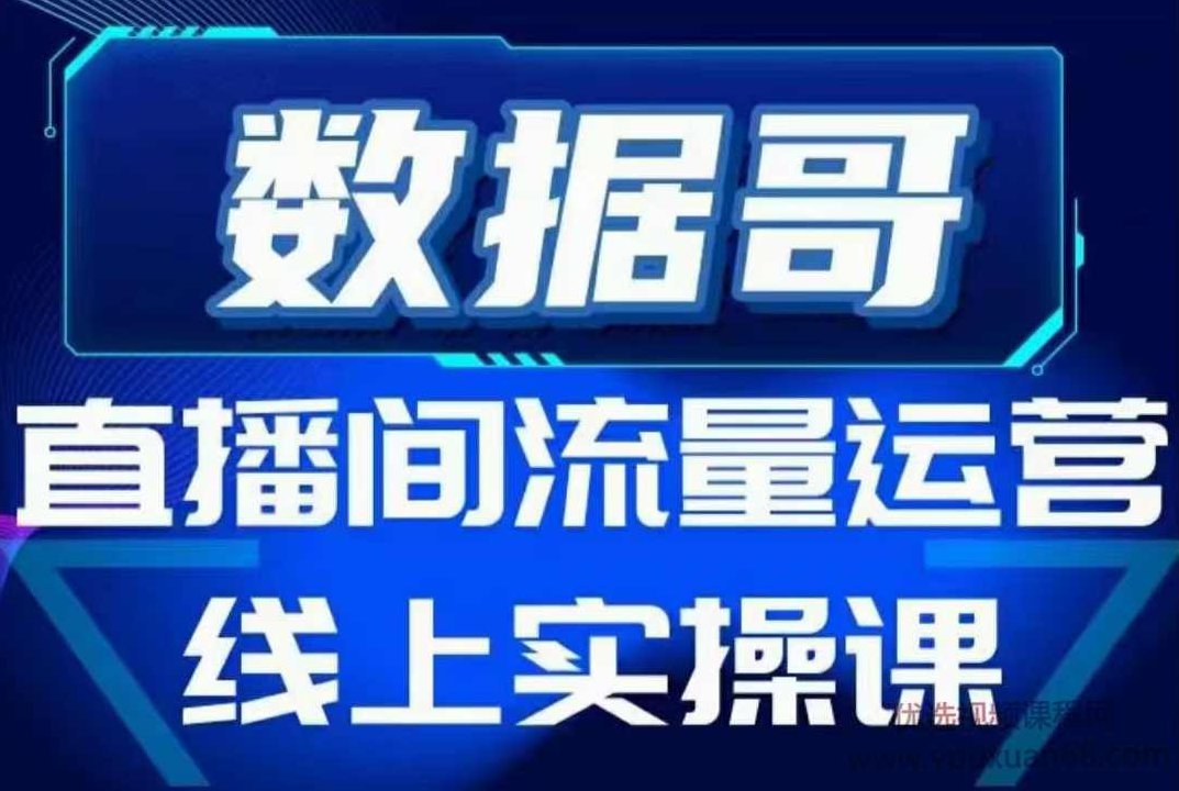 数据哥直播间流量运营线上实操课，不能错过的一套系统课,课程,设计,讲解,第1张