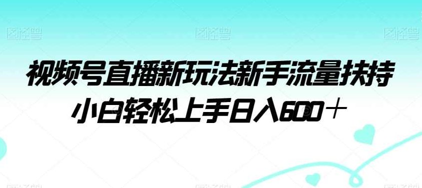 视频号直播新玩法新手流量扶持小白轻松上手日入600+【揭秘】,视频,揭秘,支持,第1张 视频号直播新玩法新手流量扶持小白轻松上手日入600+【揭秘】,视频,揭秘,支持,第1张