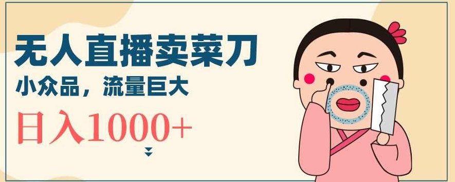 无人冷门品直播新玩法，通过卖菜刀日入1000+【揭秘】,揭秘,第1张