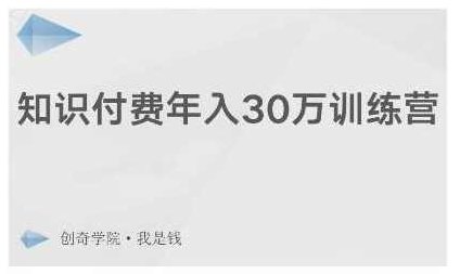 创奇学院·知识付费年入30万训练营：本项目投入低，1部手机+1台电脑就可以开始操作,课程,视频,第1张