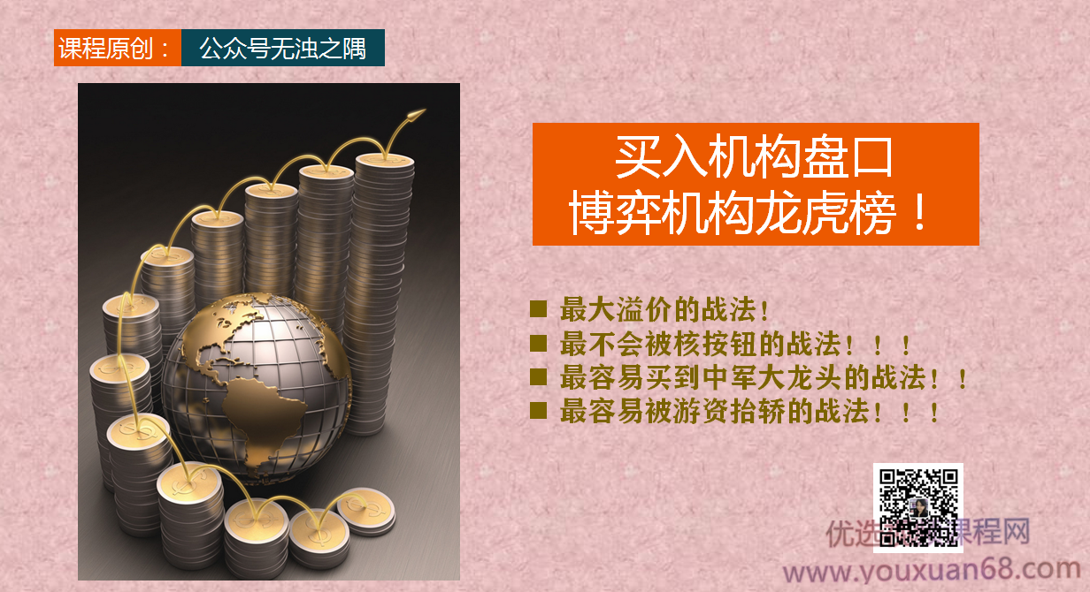 无浊之隅的黄金实战课程―一如何博弈买入机构盘口,课程,掌握,实战课,第3张