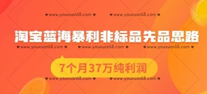 盗坤淘宝蓝海暴利非标品先品思路,7个月37万纯利润,压箱干货分享!【付费文章】,课程,培训,训练营,第1张 盗坤淘宝蓝海暴利非标品先品思路,7个月37万纯利润,压箱干货分享!【付费文章】,课程,培训,训练营,第1张
