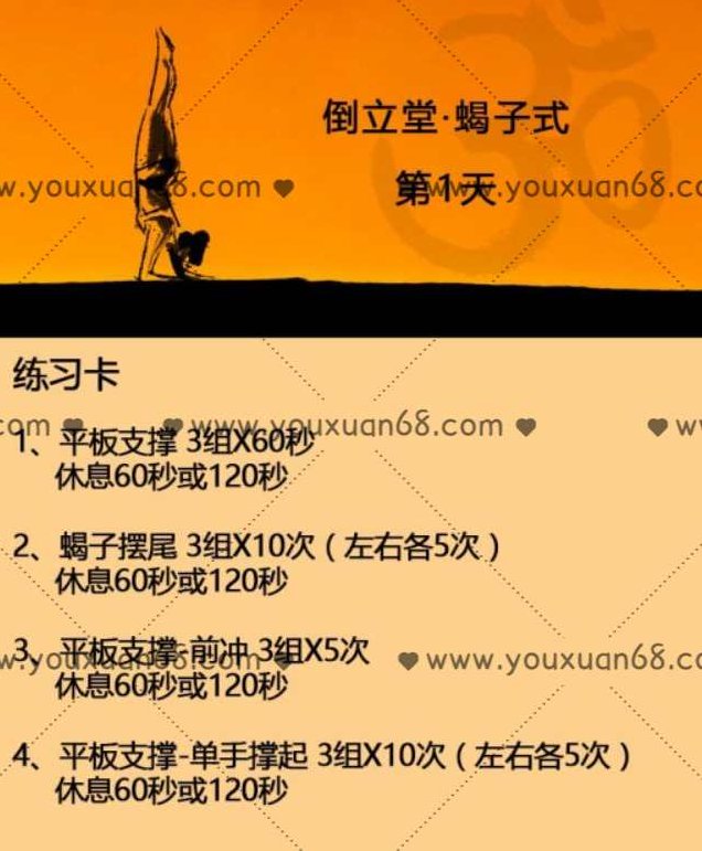 瑜伽《五十天练成蝎子式》