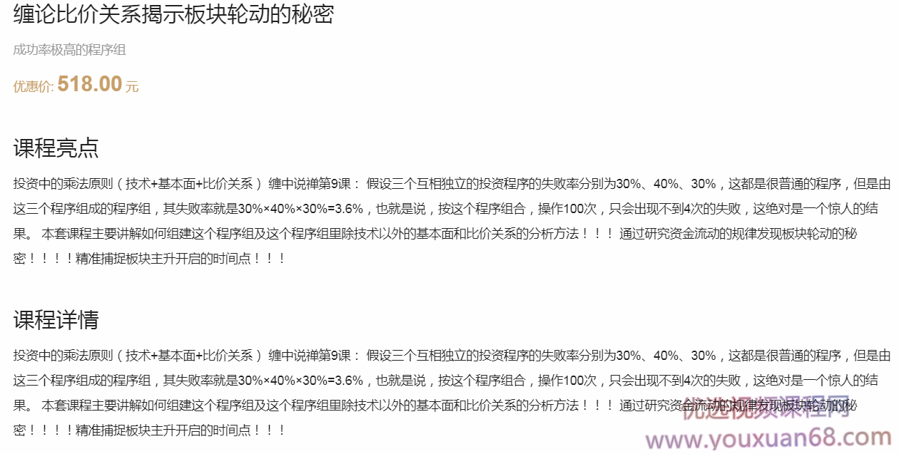 【百股精】 雪寒缠论 股票晋阶学习之缠论比价关系-板块轮动的秘密 8集,课程,研究,股票,第2张 【百股精】 雪寒缠论 股票晋阶学习之缠论比价关系-板块轮动的秘密 8集,课程,研究,股票,第2张