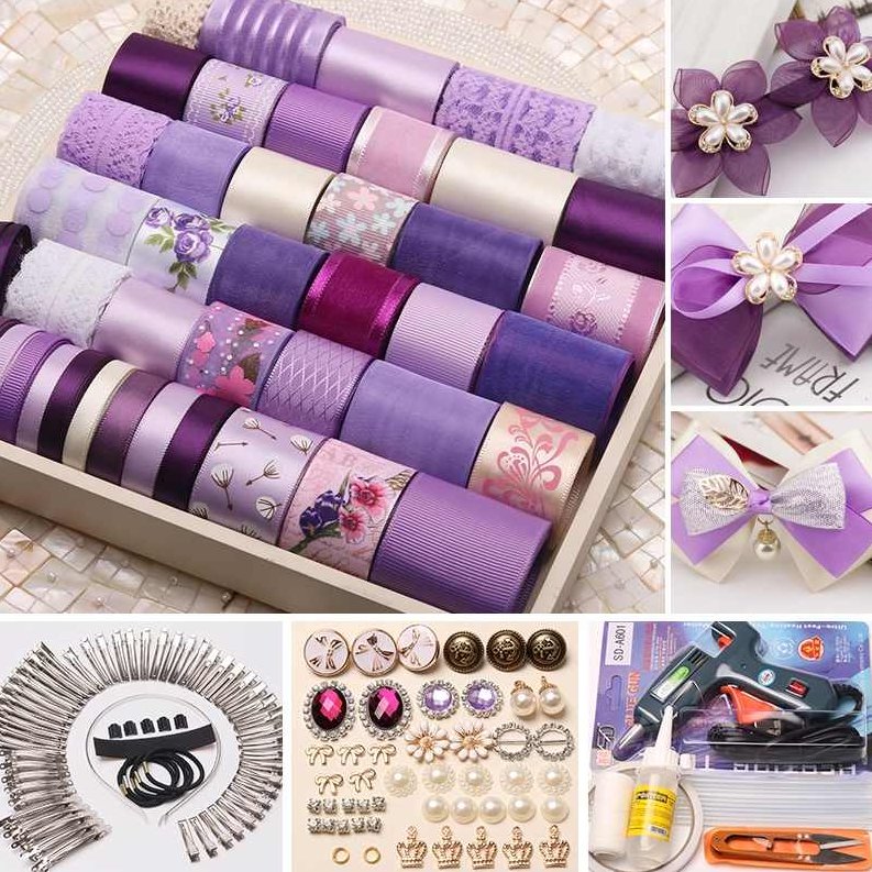 全套DIY发饰教程手工书 自制丝带花 头花 头饰 蝴蝶结发夹教程,教程,第1张