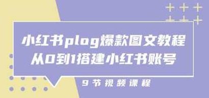 《小红书plog爆款图文教程》从0到1搭建小红书账号,教程,第1张