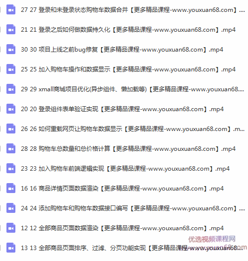 Vue全家桶+Node.js全栈开发Xmall商城视频课程,课程,视频,资料,第2张