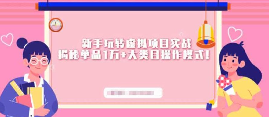 新手玩转虚拟项目实战，揭秘单品1万+大类目操作模式【视频课程】,课程,视频,揭秘,第1张