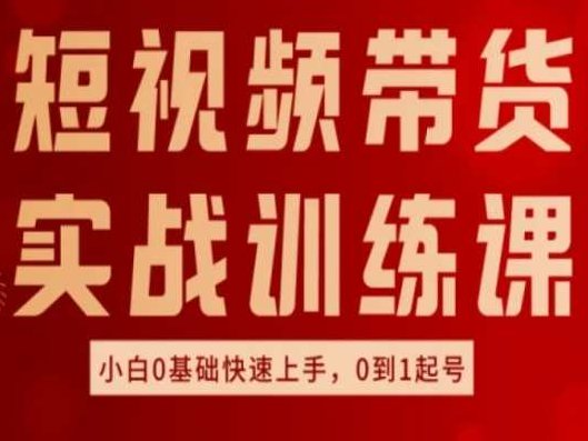 短视频带货实战训练课,好物分享实操,小白0基础快速上手,0到1起号,课程,视频,第1张 短视频带货实战训练课,好物分享实操,小白0基础快速上手,0到1起号,课程,视频,第1张