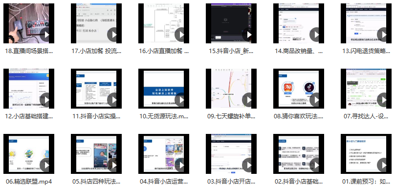 抖名星·抖音小店落地实操特训营,课程,视频,第2张