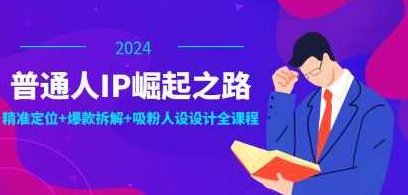 《普通人IP崛起之路》打造个人品牌，精准定位+爆款拆解+吸粉人设,视频,设计,第1张