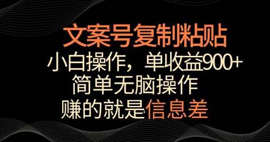 文案号掘金，简单复制粘贴，小白操作，单作品收益900+【揭秘】,课程,视频,抖音,第1张