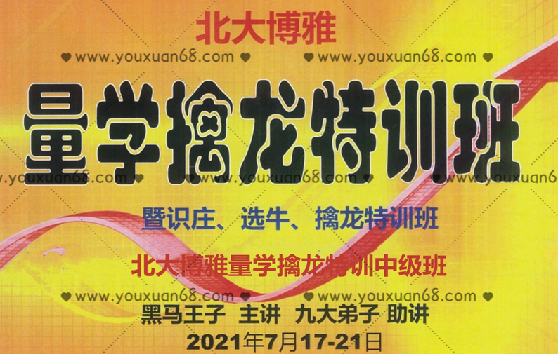 【黑马王子】量学擒龙涨停特训班 2021年7月 中级特训班 音频+讲义,课程,第1张