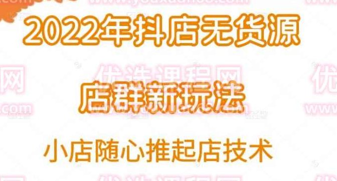 小卒·2022年抖店无货源店群新玩法汇总和小店随心推起店技术,抖音,2022,赚钱,第1张