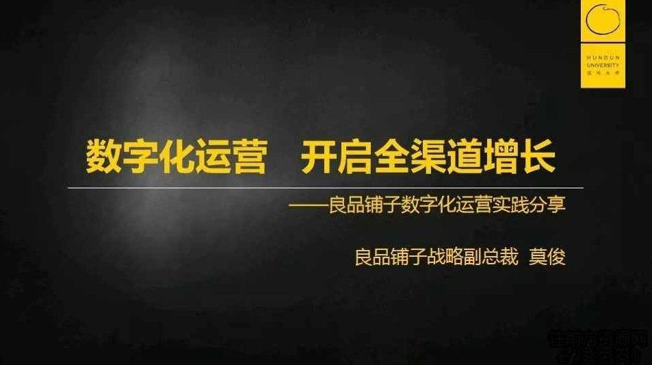 莫俊《良品铺子：数字化运营 开启全渠道增长》,课程,基础,讲座,第1张