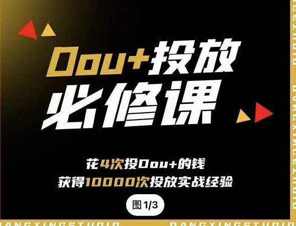 代同学DOU+投放训练营，用付费流量撬动大额自然流量，过得超额变现转化,课程,视频,专家,第1张