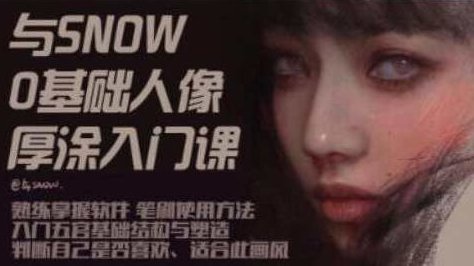 厚涂人像教程《与snow厚涂人像0基础入门》教学视频,视频,教程,第1张