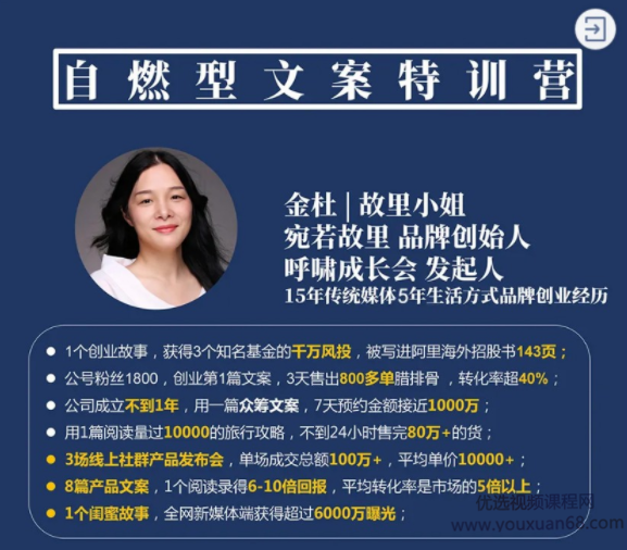 金杜|故里小姐自燃型文案训练营,课程,创业,故事,第1张