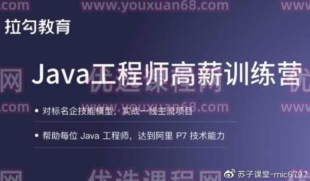 拉钩 Java工程师高薪训练营 5 期,课程,视频,第1张