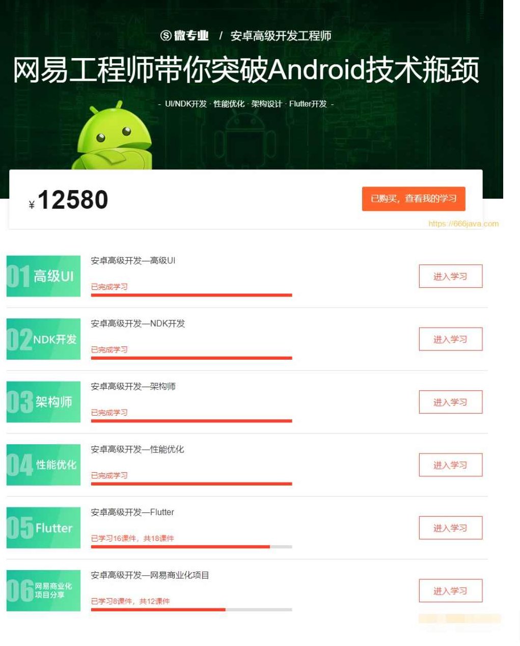 网易云微专业-安卓高级开发工程师价值12580元,课程,视频,第1张 网易云微专业-安卓高级开发工程师价值12580元,课程,视频,第1张