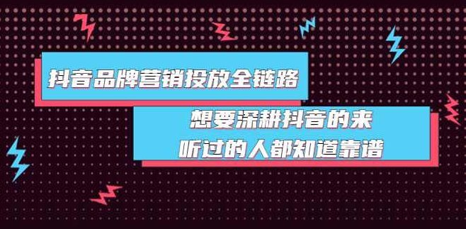 抖音品牌投放全链路,课程,视频,抖音,第1张