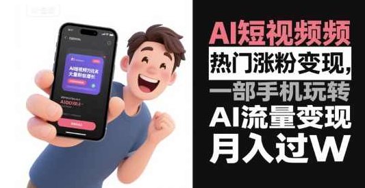 AI短视频热门涨粉变现，一部手机玩转AI流量变现，智能短视频引流变现新纪元，AI流量变现，一触即发,视频,教程,制作,第1张