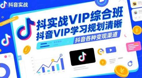 抖音实战VIP综合班，抖音VIP学习规划请晰抖音各种变现渠道，抖音实战达人进阶班，解锁抖音变现秘籍,视频,基础,抖音,第1张