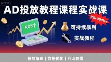 李亚老师·AD投放教程课程实战课，实现广告ROI300%+可持续暴利，李亚老师广告投放实战课，实战AD投放教程，实现ROI暴利，持续盈利,课程,视频,教程,第1张