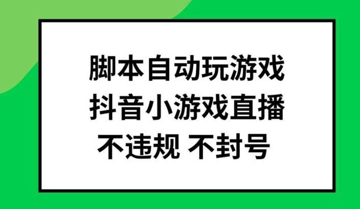 脚本自动玩游戏，抖音小游戏直播，不违规不封号可批量做【项目拆解】,抖音,项目拆解,录音,第1张