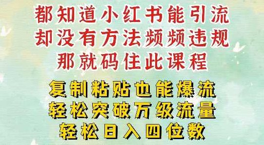 小红书靠复制粘贴一周突破万级流量池干货，以减肥为例，每天稳定引流变现四位数【项目拆解】,课程,赚钱,小红书,第1张