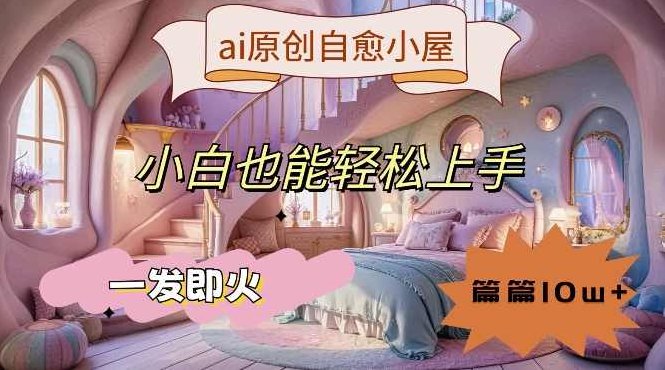ai原创治愈小屋，小白也能轻松上手，一发即火，篇篇10w+【项目拆解】,课程,视频,抖音,第1张