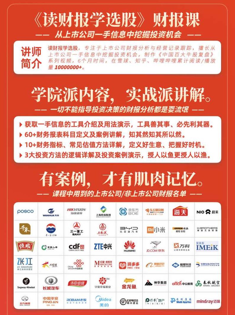 《读财报学选股》财报课 财务报告阅读方法+基本面选股实践,课程,研究,细说,第3张