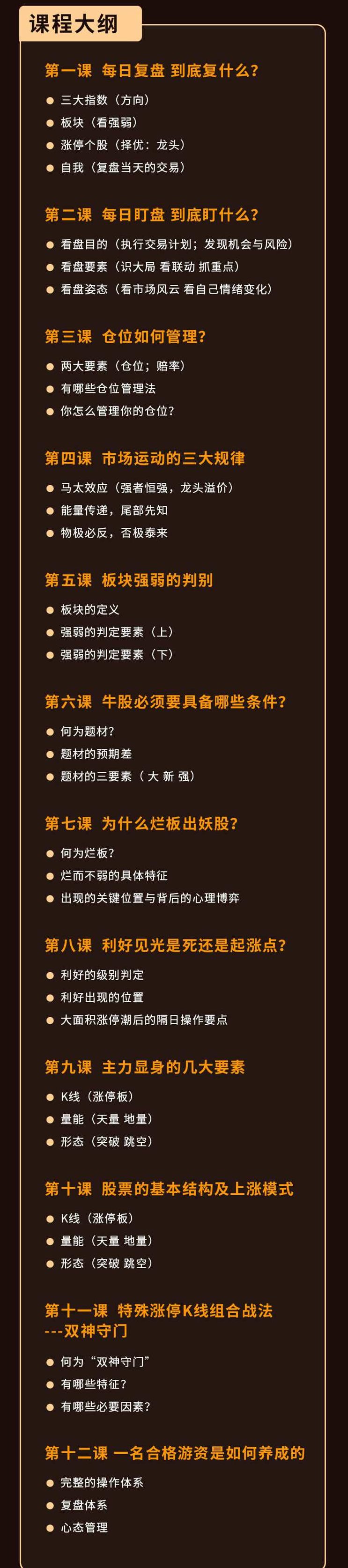 毛毛老师龙头战法复盘课（中级）,课程,视频,训练营,第2张