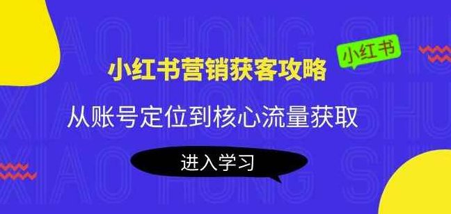 小红书营销获客攻略：从账号定位到核心流量获取，爆款笔记打造,课程,视频,专家,第1张