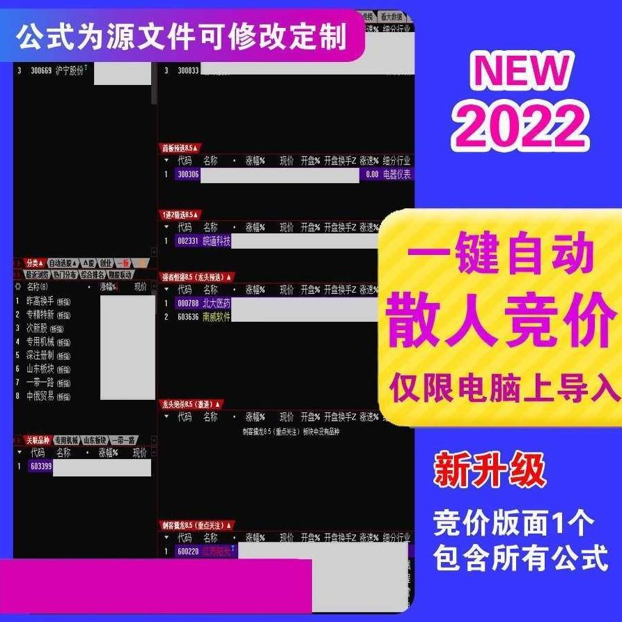 2022散人竞价擒龙系统8.5 终极版指标源码含软件+使用说明,研究,创业,赚钱,第2张
