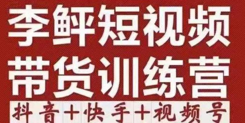 李鲆·短视频带货训练营（第12期），低投入、低风险、比较容易上手，收益巨大,课程,视频,第1张