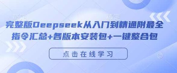完整版Deepseek从入门到精通附最全指令汇总+各版本安装包+一键整合包,指南,全攻略,入门到精通,第1张