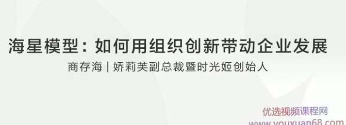 【商存海】海星模型:用组织创新带动企业发展,课程,基础,创业,第1张