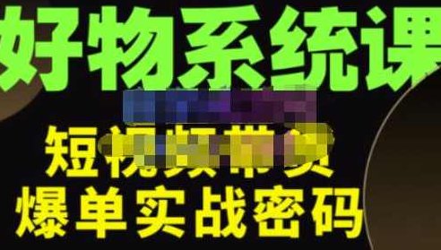大嘴·好物短视频带货解析,学完你将懂的短视频带货底层逻辑,做出能表现的短视频,课程,视频,第1张 大嘴·好物短视频带货解析,学完你将懂的短视频带货底层逻辑,做出能表现的短视频,课程,视频,第1张