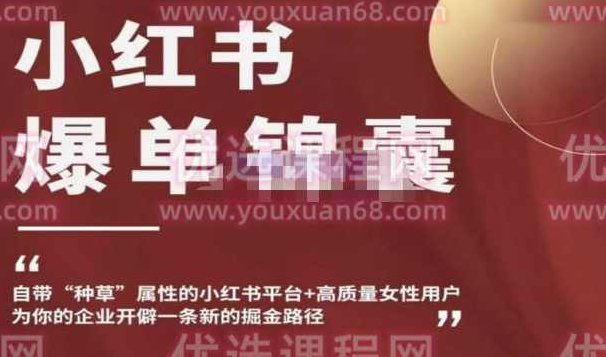 小红书爆单锦囊，自带种草属性+高质量女性用户，为你的企业开辟一条新的掘金路径,课程,秘诀,掌握,第1张