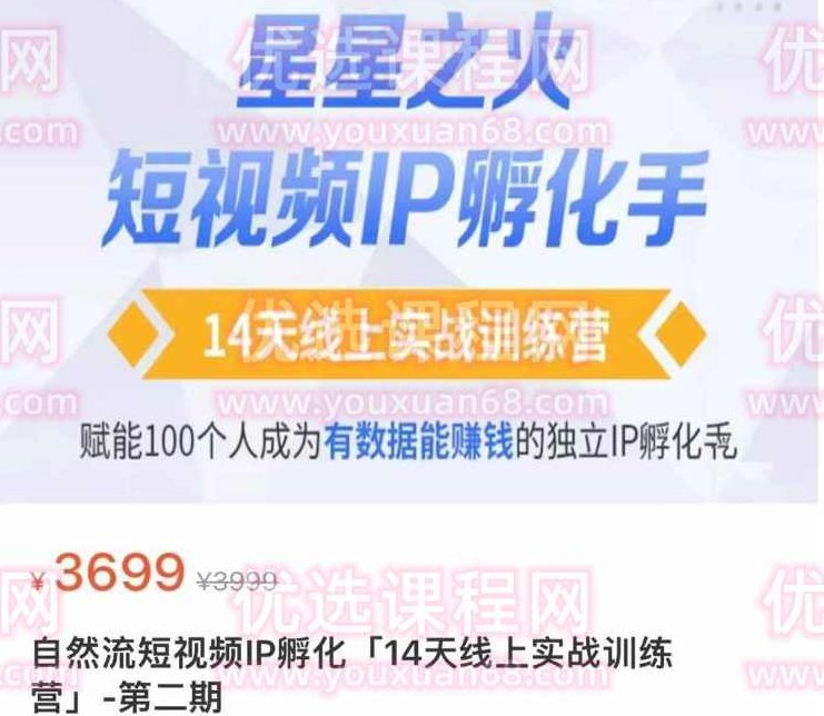 瑶瑶·自然流短视频IP孵化第二期，14天线上实战训练营，赋能100个人成为有数据能赚钱的独立IP孵化手,课程,视频,赚钱,第1张