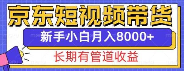 京东短视频带货新玩法，长期管道收益，新手也能月入8000+,视频,抖音,操作流程,第1张
