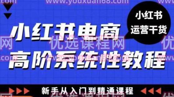 小红书电商高阶系统教程,新手从入门到精通系统课,教程,创业,小红书,第1张 小红书电商高阶系统教程,新手从入门到精通系统课,教程,创业,小红书,第1张