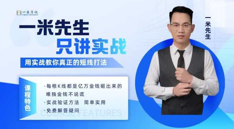 【期货课程】一米资讯金融学院：一米先生只讲实战，用实战教你真正的短线打法,课程,实战,K线,第1张