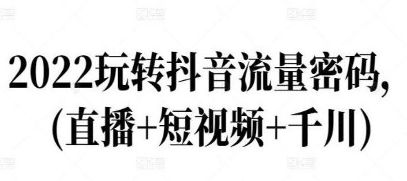 2022玩转抖音流量密码，(直播+短视频+千川),518智库,视频,抖音,第1张