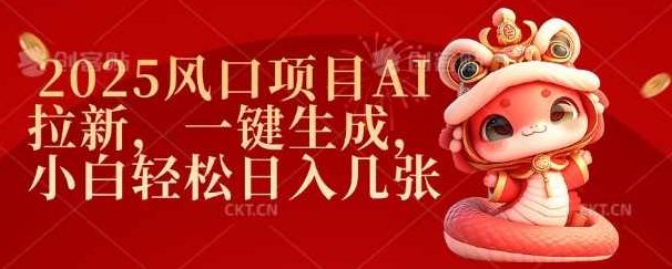 2025风口项目AI拉新，一键生成，小白轻松日入几张【揭秘】,视频,抖音,揭秘,第1张