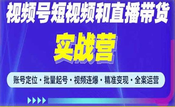 2023最新微信视频号引流和变现全套运营实战课程，小白也能玩转视频号短视频和直播运营,课程,视频,制作,第1张