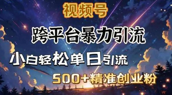 跨平台暴力引流,私域完美闭环,日引500+精准创业粉【揭秘】,课程,创业,揭秘,第1张 跨平台暴力引流,私域完美闭环,日引500+精准创业粉【揭秘】,课程,创业,揭秘,第1张