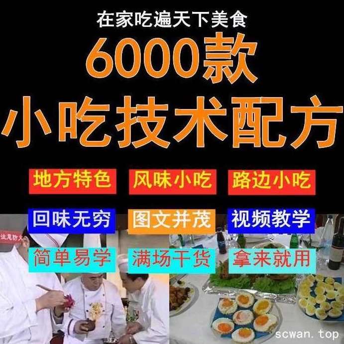 【小吃配方】2650道小吃配方资料教程,视频,秘籍,第1张